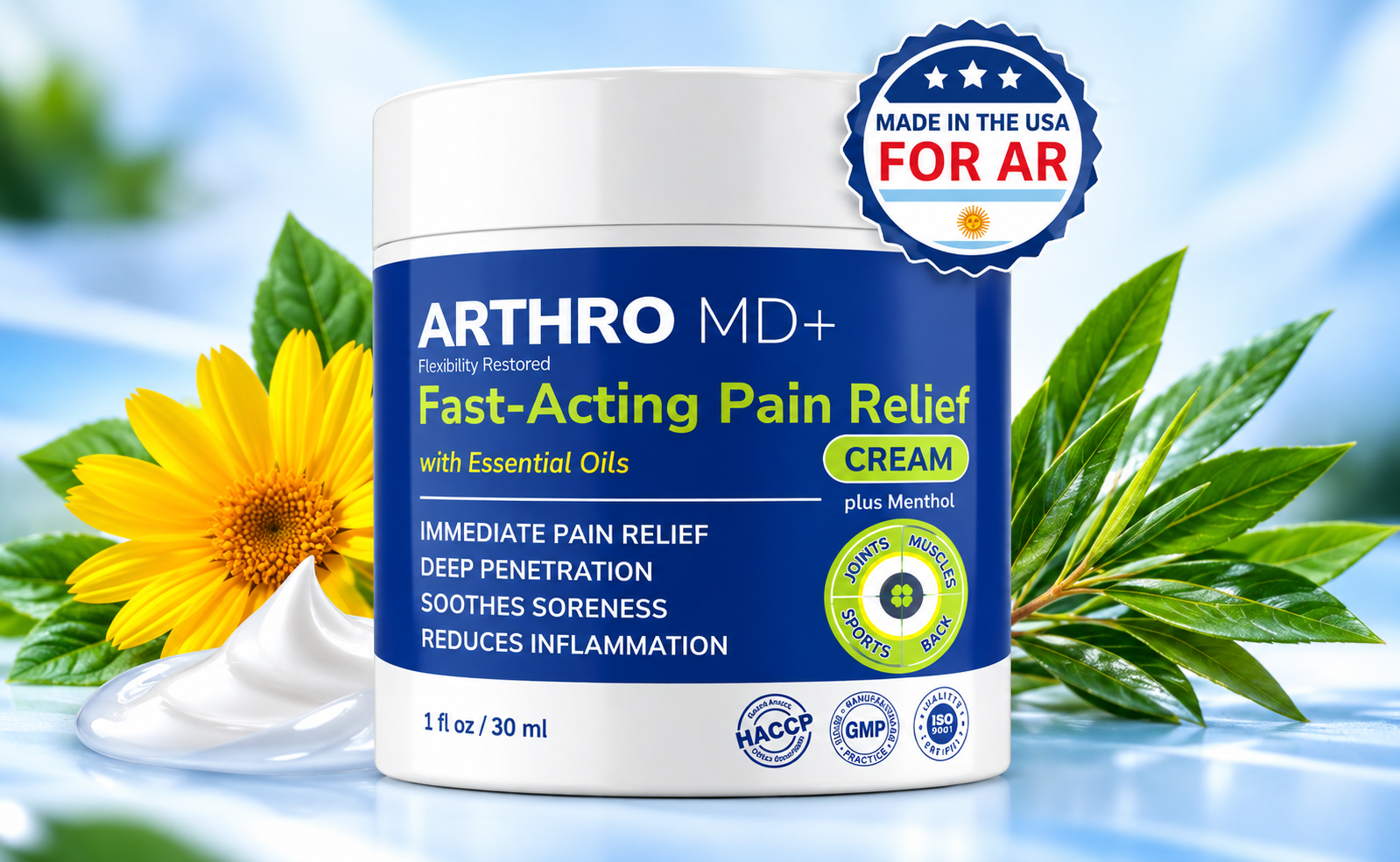 Imagen promocional del envase de Arthro MD+ Cream